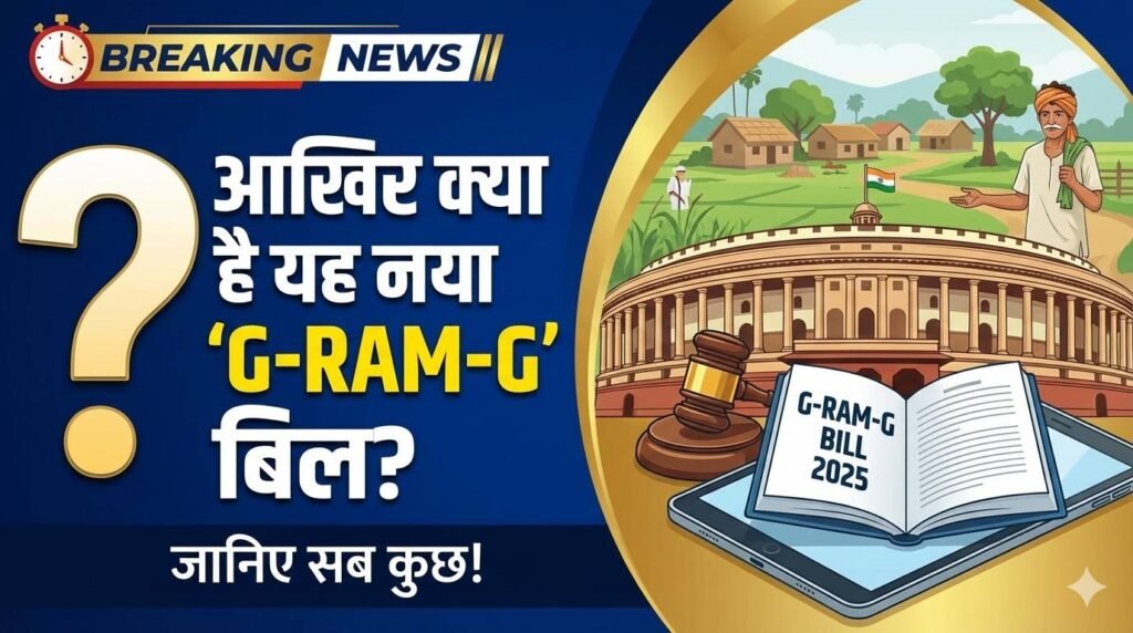 New MGNREGA Update 2025 : मनरेगा खत्म? सरकार लाई नया 'G-RAM-G' कानून