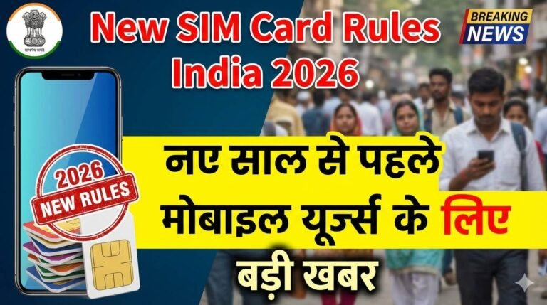 New SIM Card Rules India 2026 | नए साल से पहले मोबाइल यूजर्स के लिए बड़ी खबर